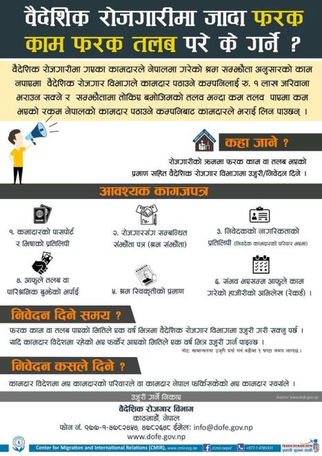 विदेश पुगेपछि भनेको काम र तलब पाउनुभएन ? यसो गर्नुहोस्