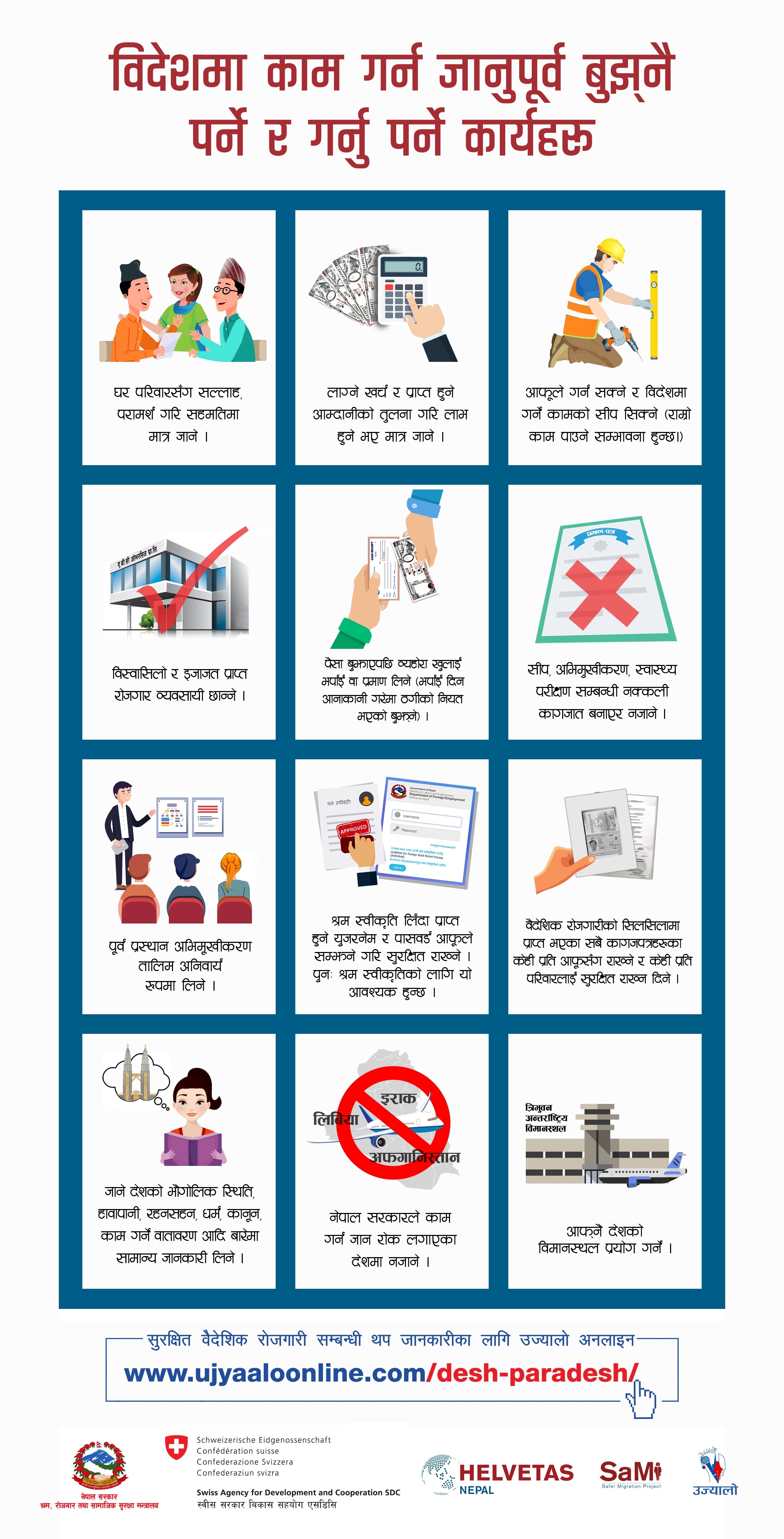 विदेशमा काम गर्न जानु पूर्व बुझ्नै पर्ने र गर्नु पर्ने कार्यहरु